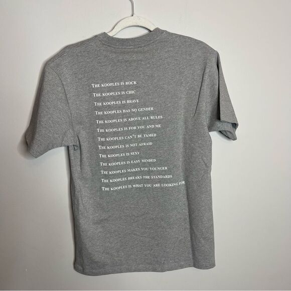 Flecked gray cotton T-shirt What is motif | The Kooples Small NWT - Picture 7 of 7